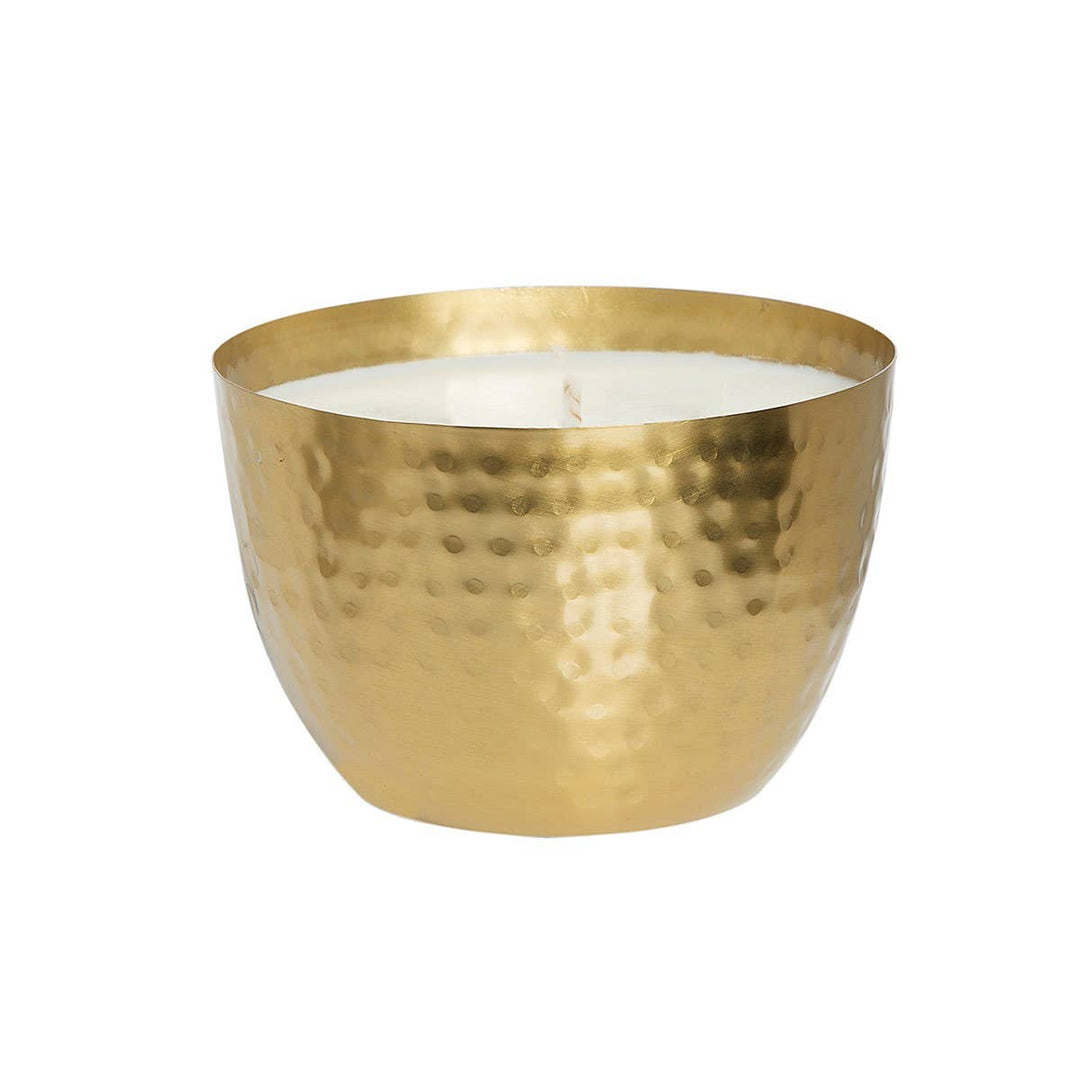 Gold Mistletoe Holly Candle