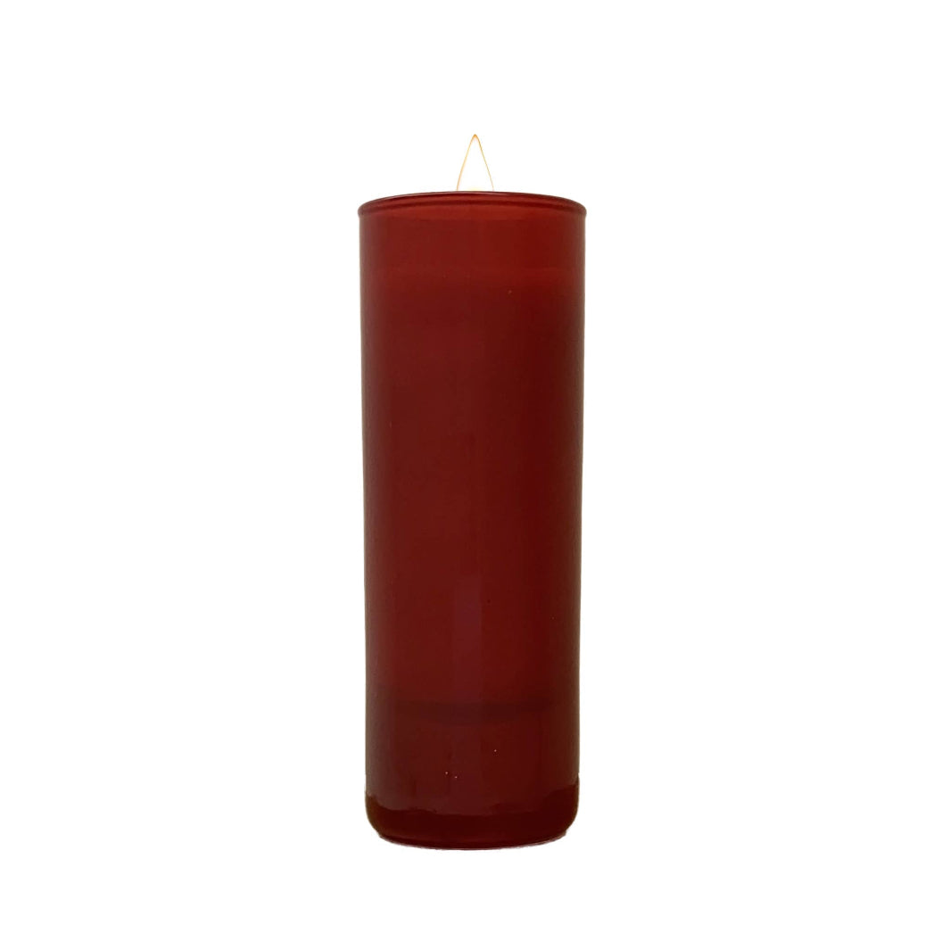 2oz Red Votive Candle with an elegant deep red wax finish.