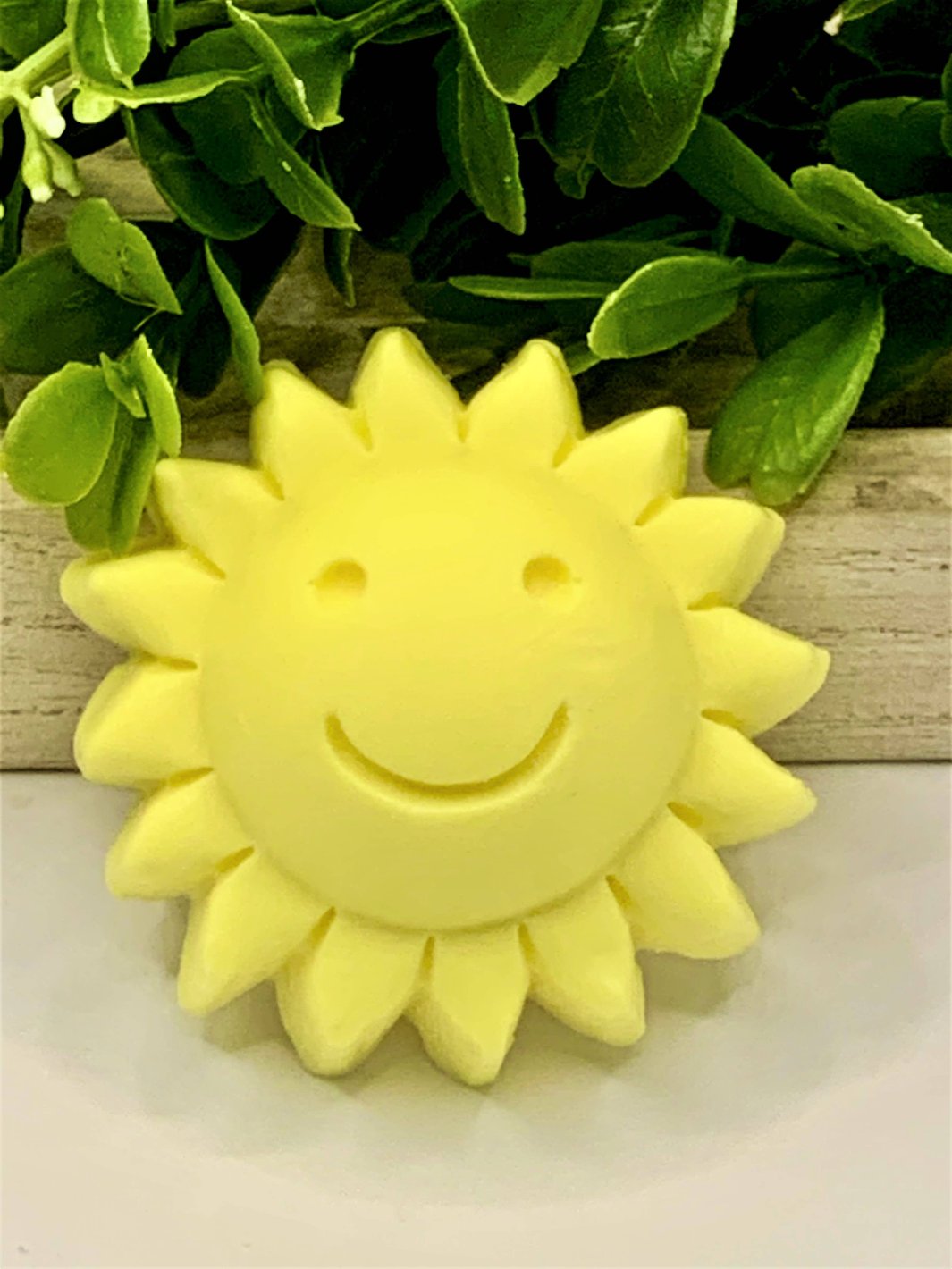 Sunshine Soap: 3D artisan soap infused with coconut oil and lemon scent.