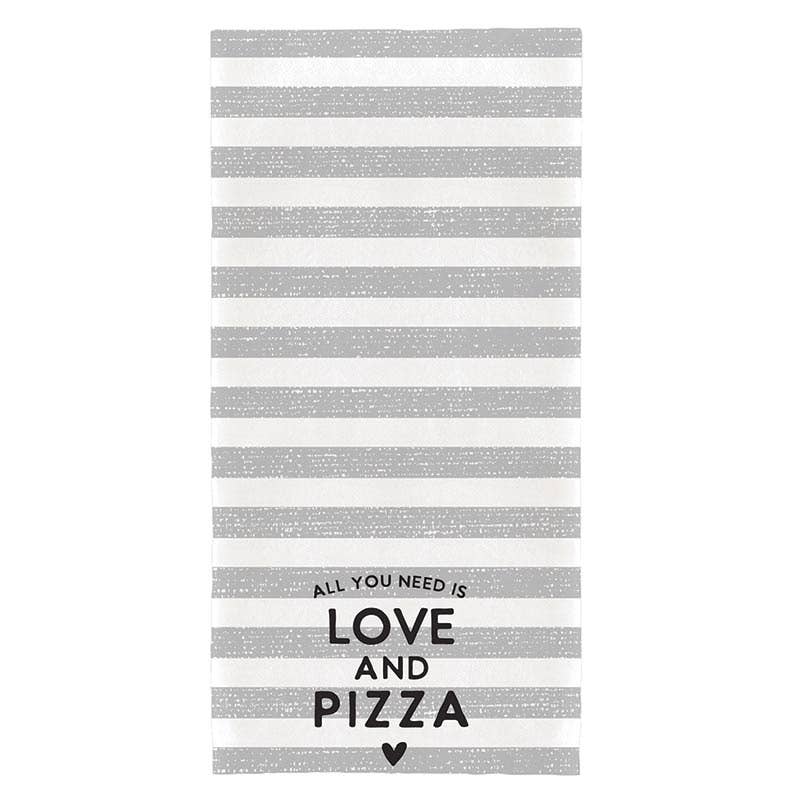 "Love And Pizza" Tea Towel