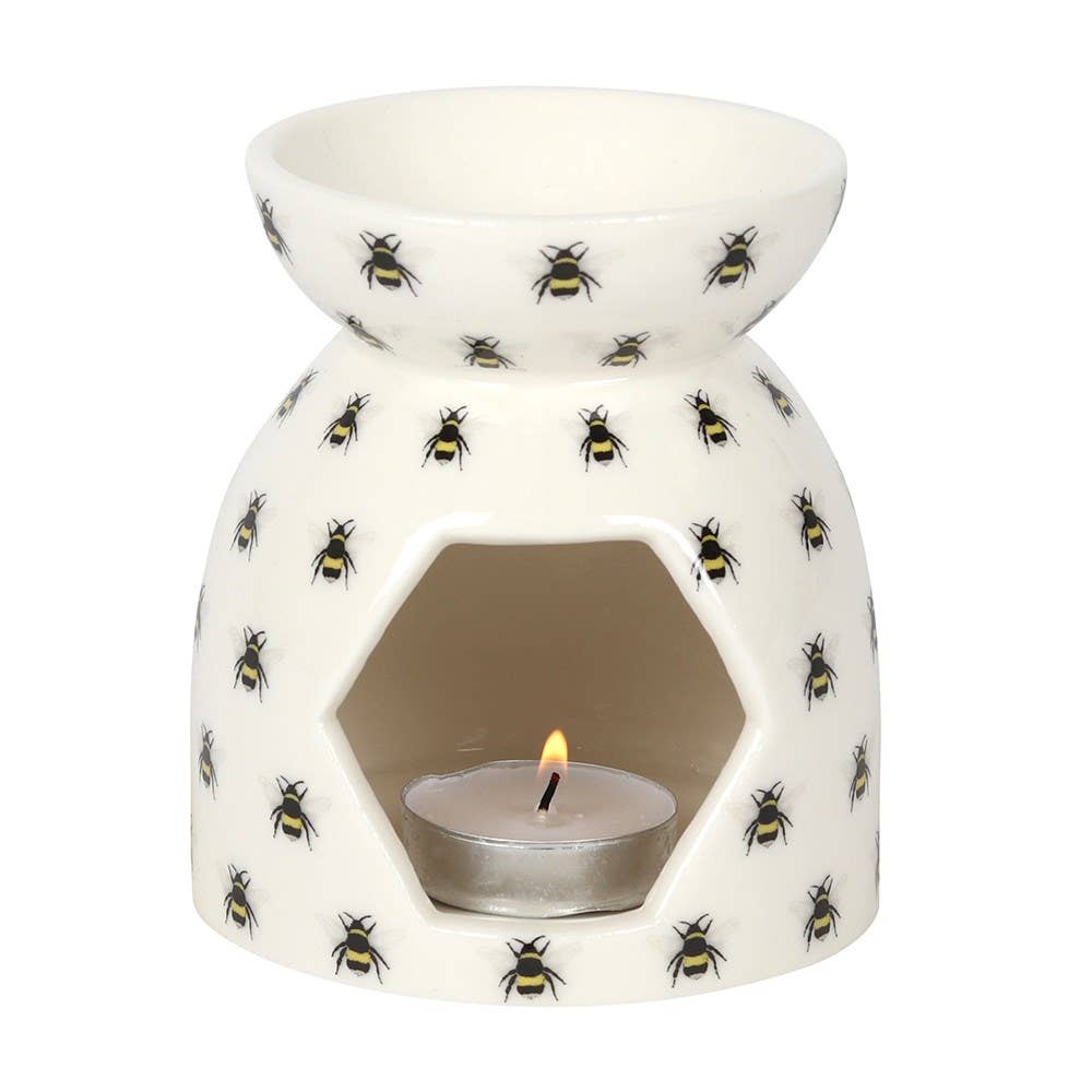 Bee Print Oil Burner and Wax Warmer