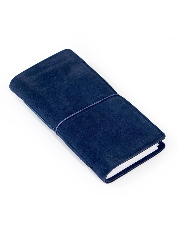 Royal Blue Suede Journal with 240 gm organic cotton paper.