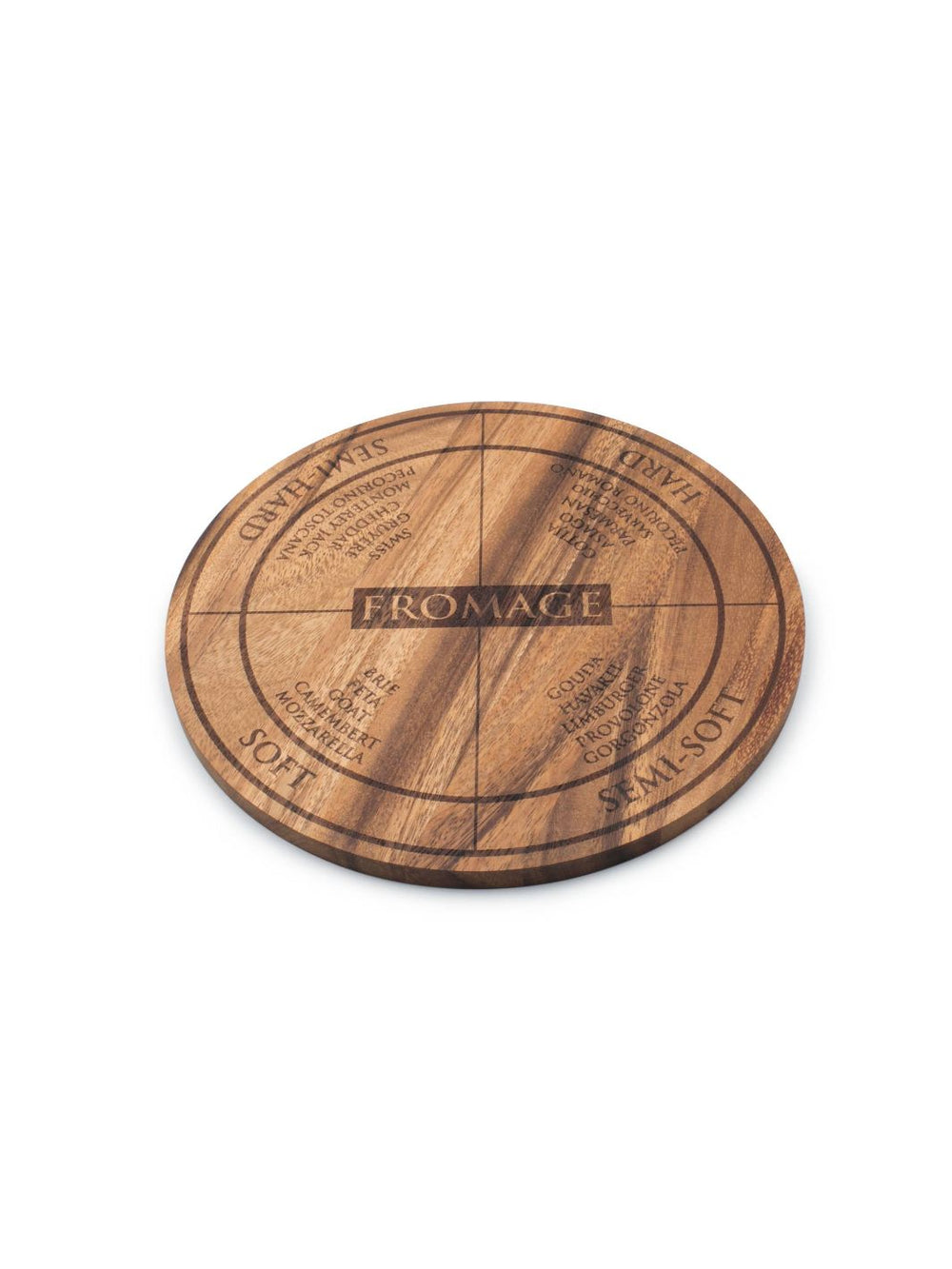 Cheese Engraved Circle Serving Board