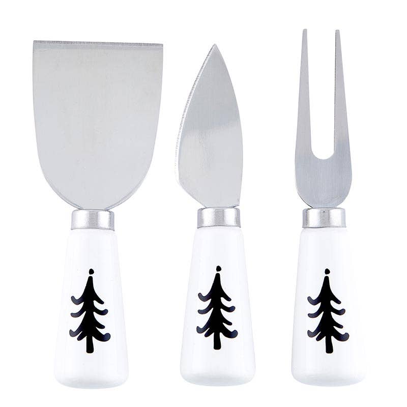 Christmas Tree Cheese Knives Set