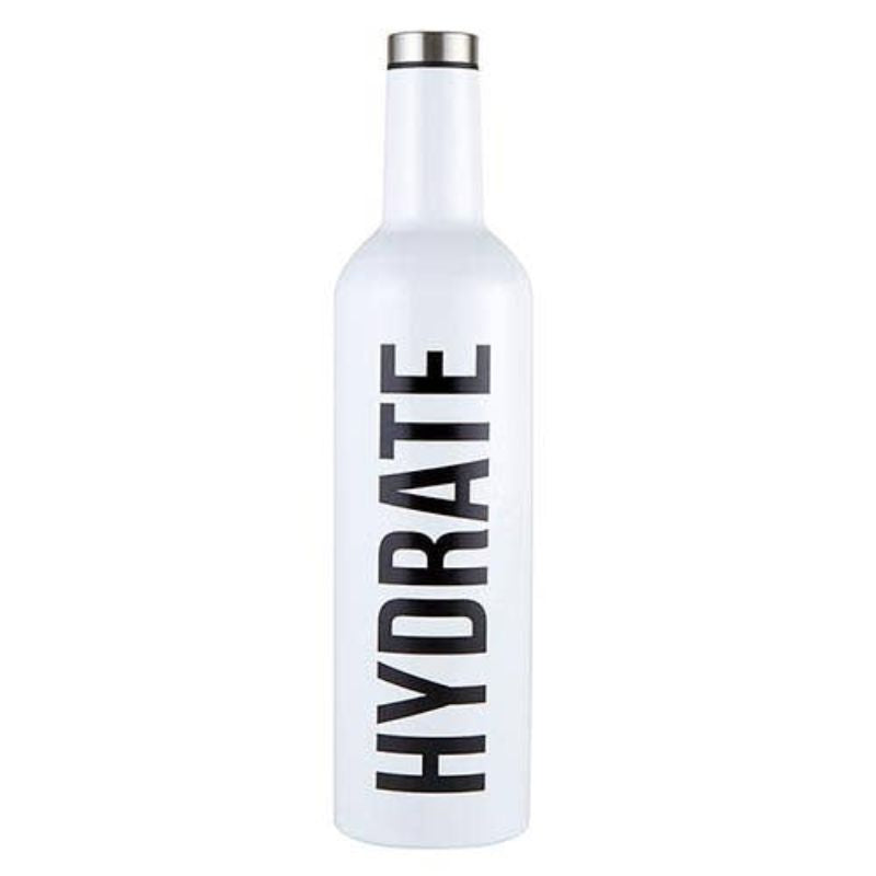 "Hydrate" Stainless Steel Wine Bottle