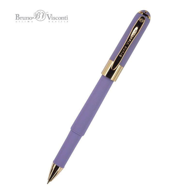 A sleek and soft-touch ballpoint pen with fine-point black ink, perfect for journaling or note-taking. Stylish and calming lavender color.