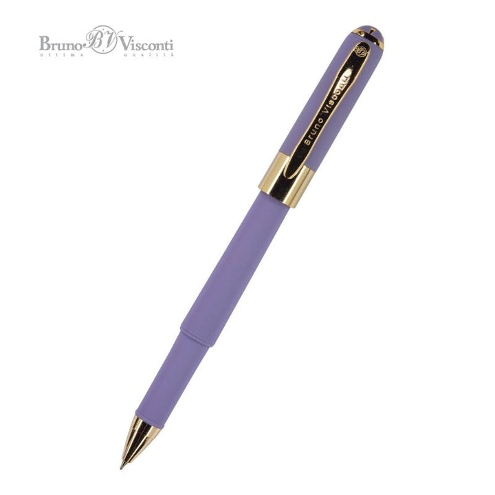 A sleek and soft-touch ballpoint pen with fine-point black ink, perfect for journaling or note-taking. Stylish and calming lavender color.