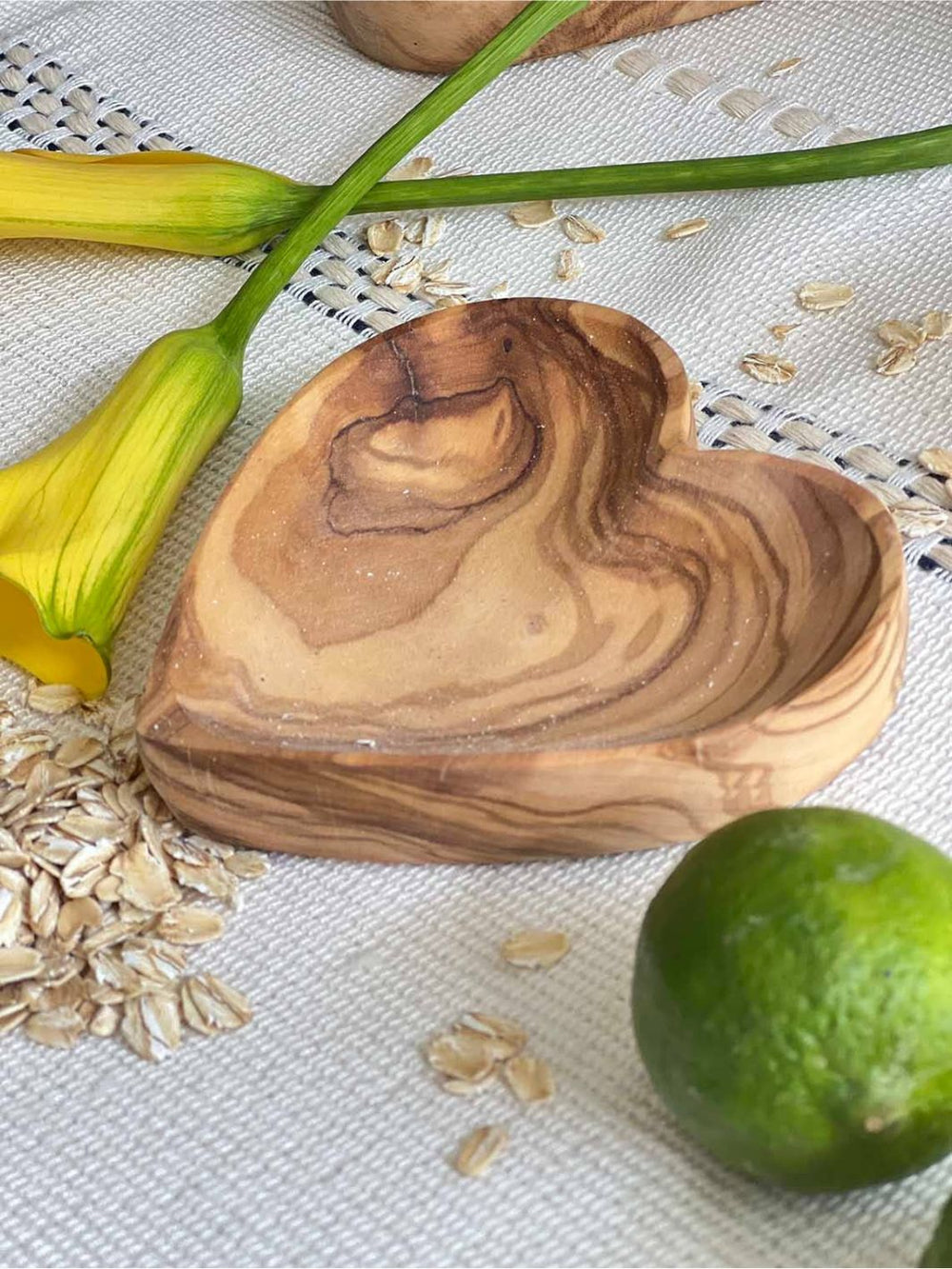 Olive Wood Heart Dish