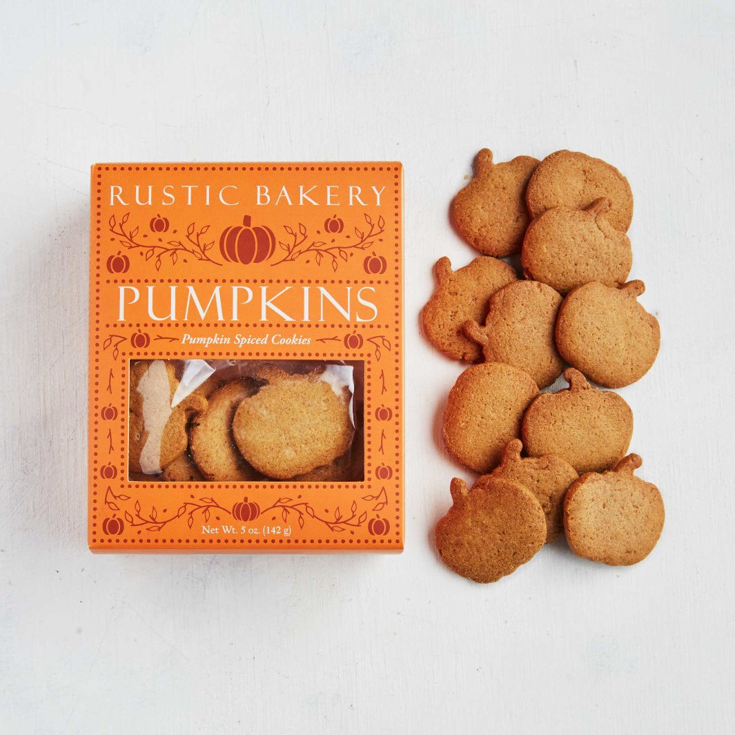 Close-up of Rustic Bakery Pumpkin Spice Cookies, highlighting the warm, spiced flavors of pumpkin, cinnamon, and nutmeg in every bite.