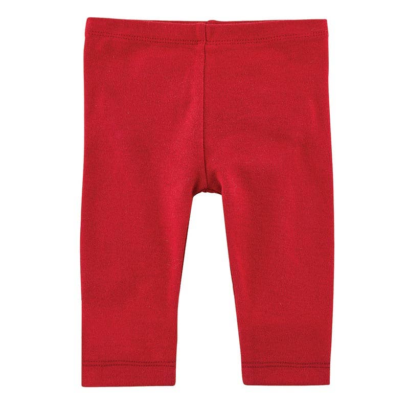 Red Bow Leggings for baby, size 0-6 months.