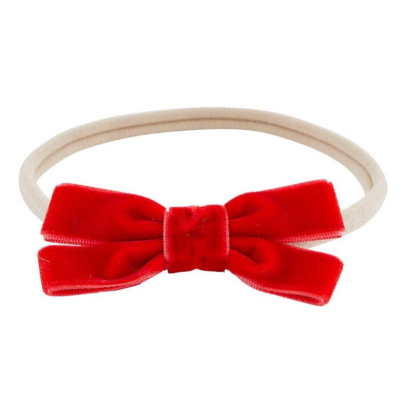 Holiday Velvet Bow Headband Set