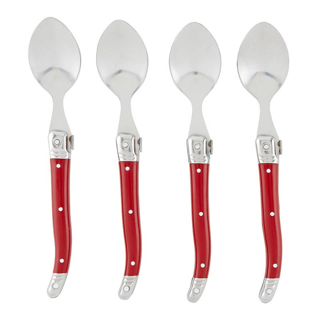 Red Handled Appetizer Spoons