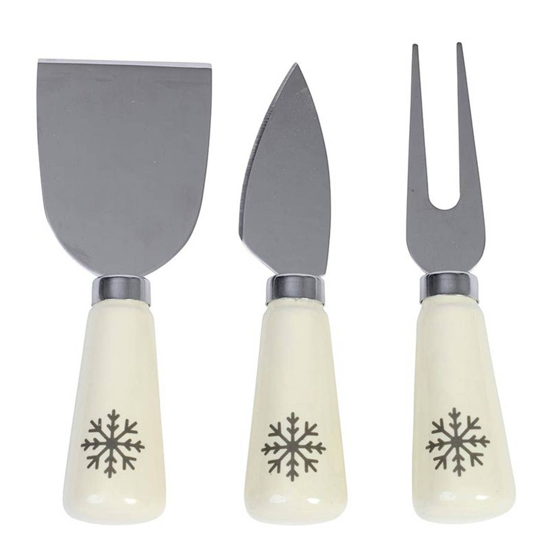 Snowflake Cheese Knives Set