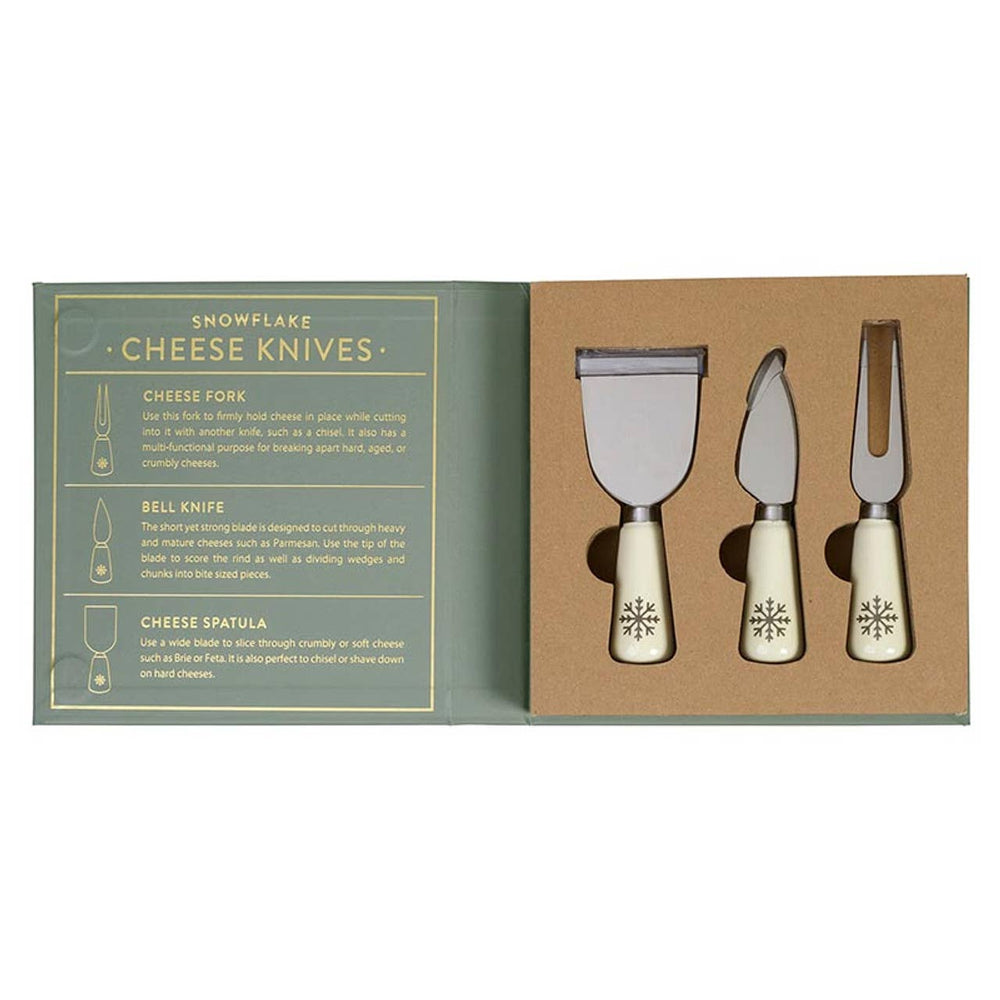 Snowflake Cheese Knives Set