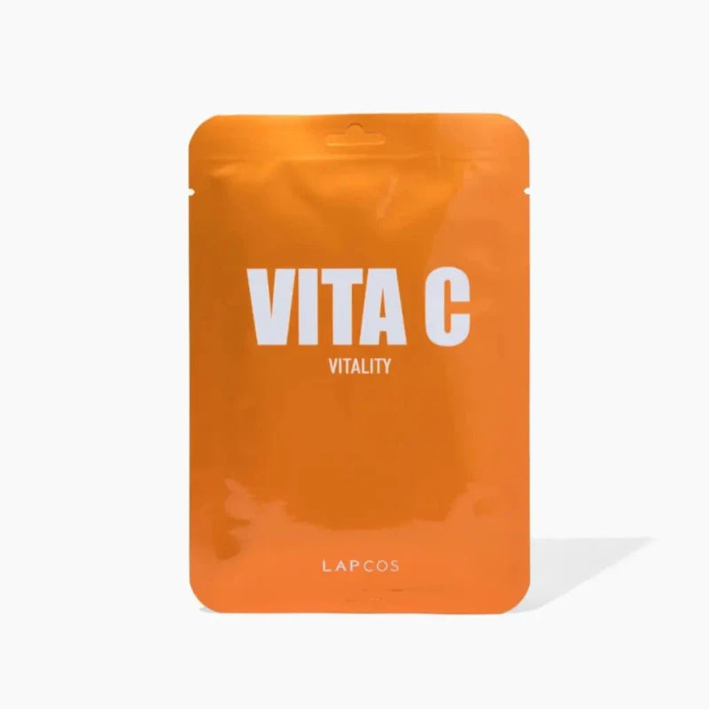 Vitamin C sheet mask for brightening and evening skin tone.