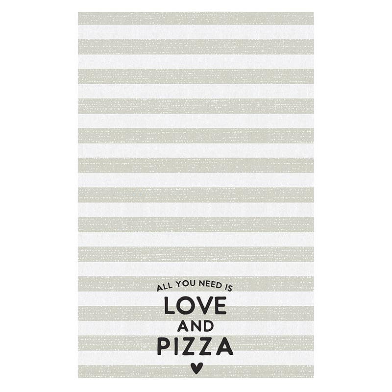 "Love And Pizza" Tea Towel